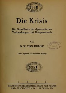 Bernhard von Bülow - Die Krisis