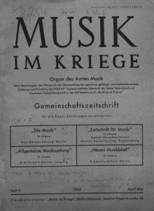 Herbert Gerigk - Musik im Kriege
